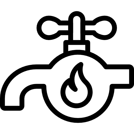 faucet and flame icon